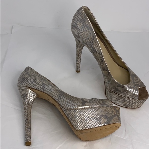 Brian Atwood Sz 40.5 BFBambola Peep Toe High Heels - Picture 4 of 13